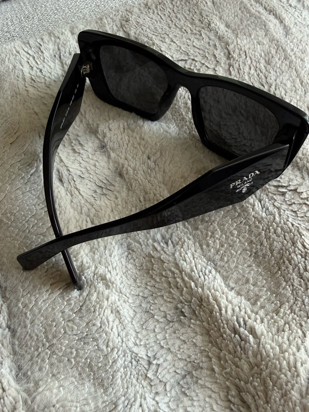 Prada Black Oversized Angular Cat-Eye Sunglasses